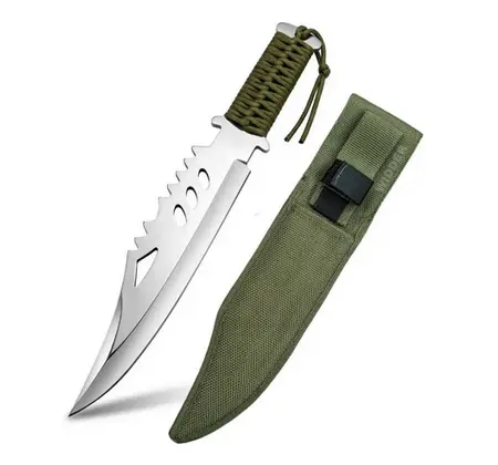 Faca Tática Estilo Rambo Sobrevivência Profissional