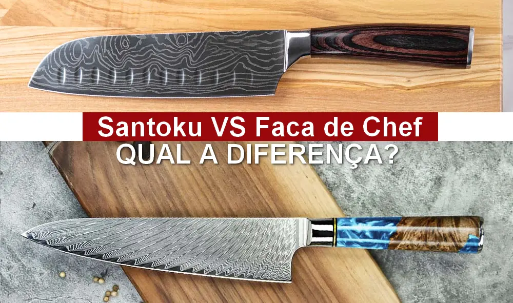 Faca de Chef vs Santoku Qual a diferença