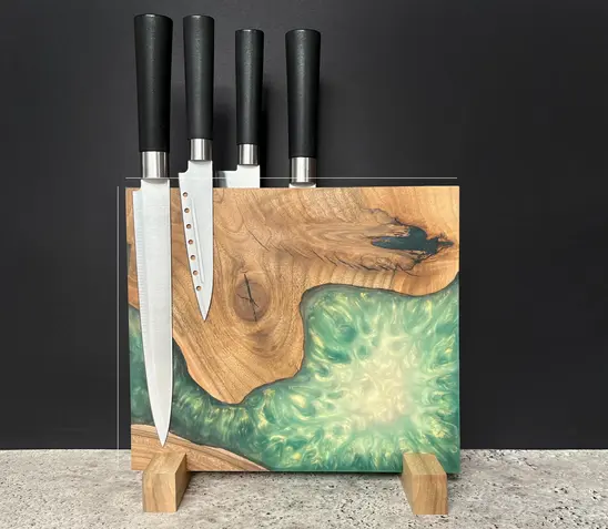 Como limpar Porta-Facas de Madeira guia