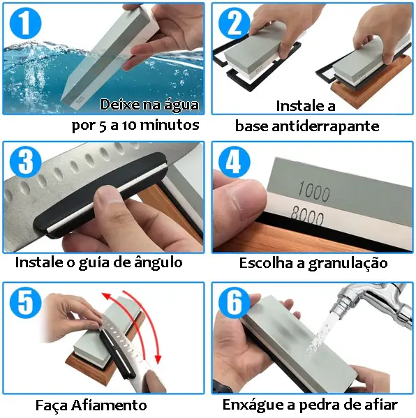 Passo a Passo Como Afiar com Pedra