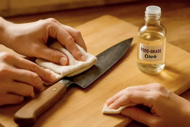 Proteção com Óleo (Essencial para Aço Carbono)